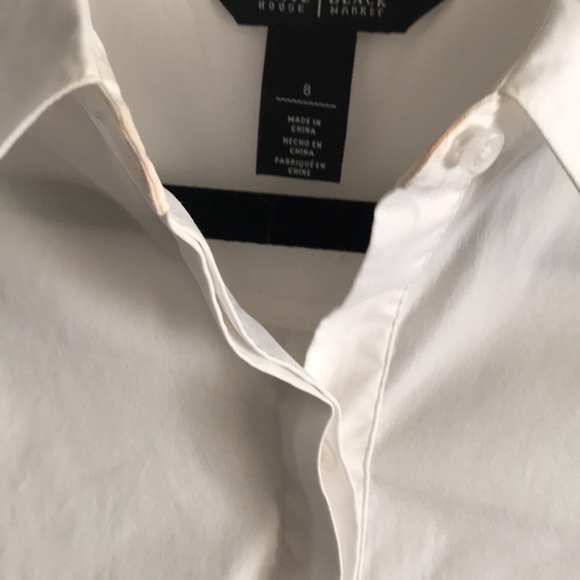 WHBM classic white button up with a twist - Picture 4 of 4